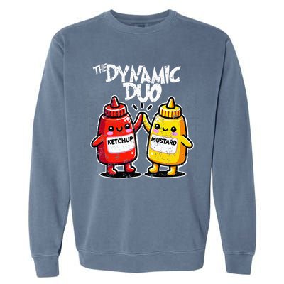 K.E.T.C.H.U.P Mustard Dynamic Duo Best Friends Garment-Dyed Sweatshirt
