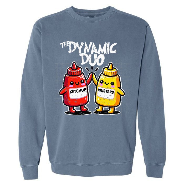 K.E.T.C.H.U.P Mustard Dynamic Duo Best Friends Garment-Dyed Sweatshirt