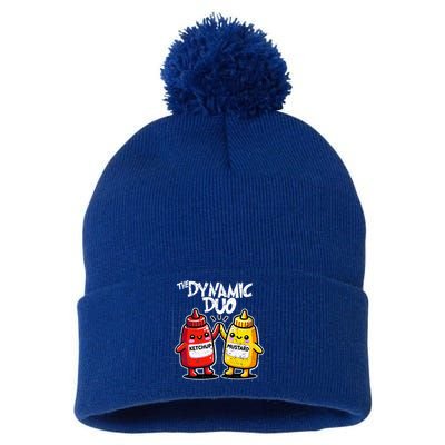 K.E.T.C.H.U.P Mustard Dynamic Duo Best Friends Pom Pom 12in Knit Beanie