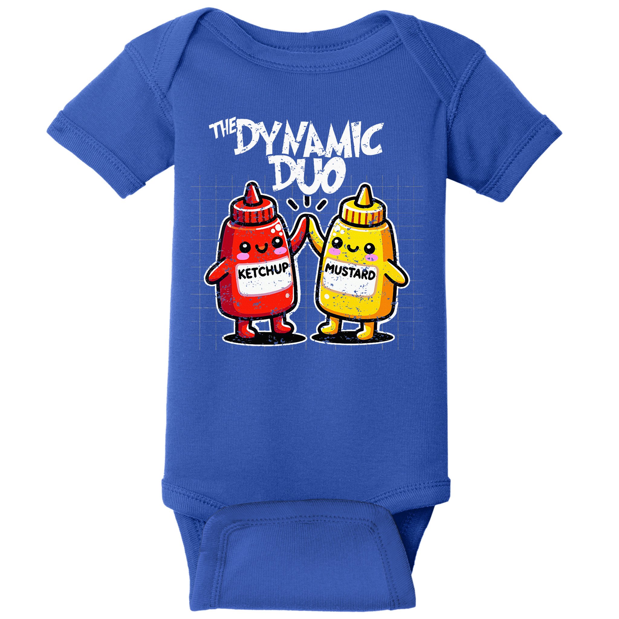 K.E.T.C.H.U.P Mustard Dynamic Duo Best Friends Baby Bodysuit