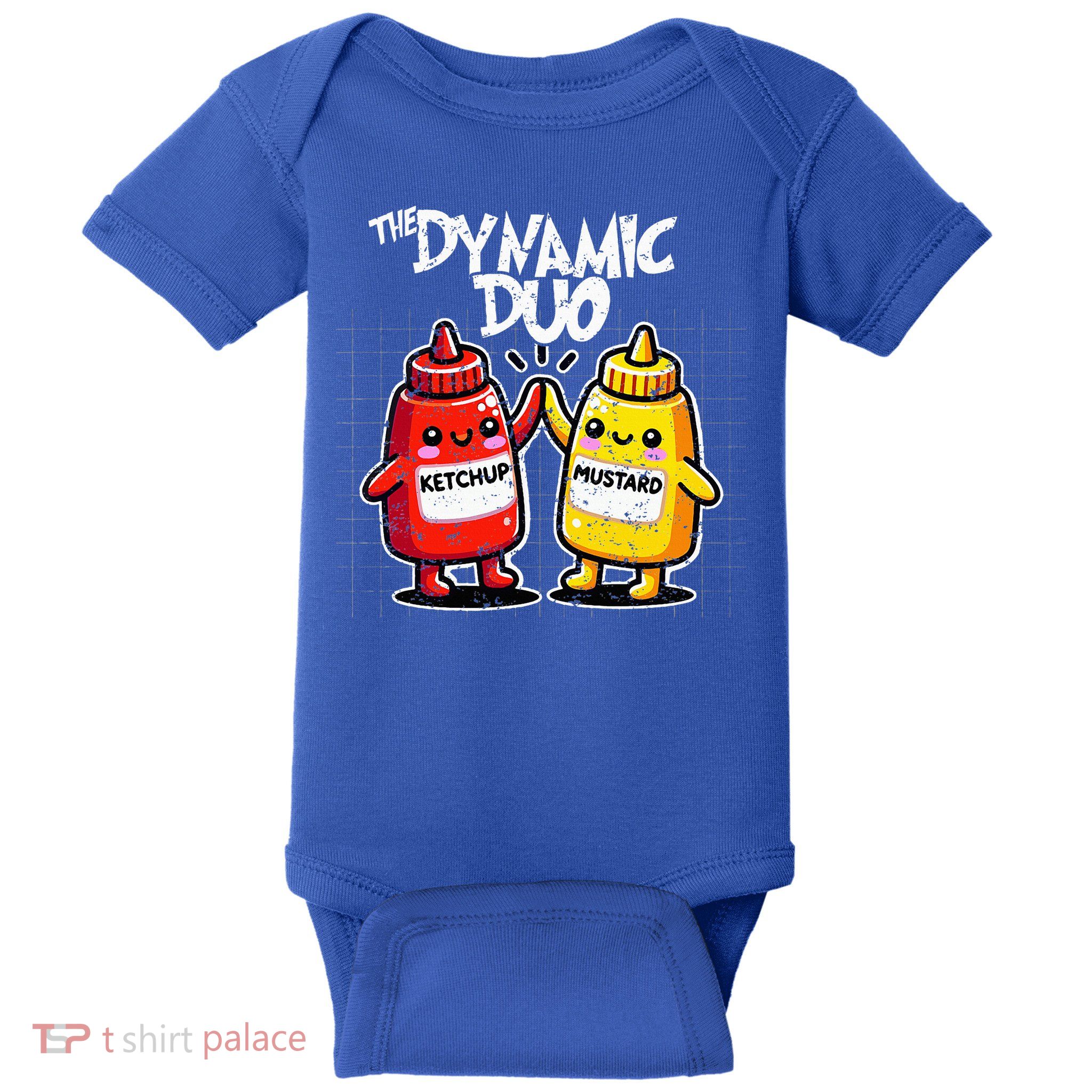 K.E.T.C.H.U.P Mustard Dynamic Duo Best Friends Baby Bodysuit
