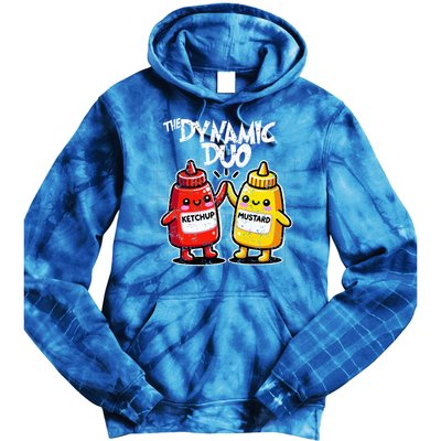 K.E.T.C.H.U.P Mustard Dynamic Duo Best Friends Tie Dye Hoodie