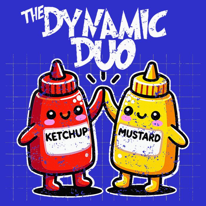 K.E.T.C.H.U.P Mustard Dynamic Duo Best Friends Tank Top