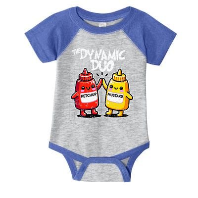 K.E.T.C.H.U.P Mustard Dynamic Duo Best Friends Infant Baby Jersey Bodysuit