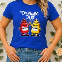 K.E.T.C.H.U.P Mustard Dynamic Duo Best Friends Womens T-Shirt