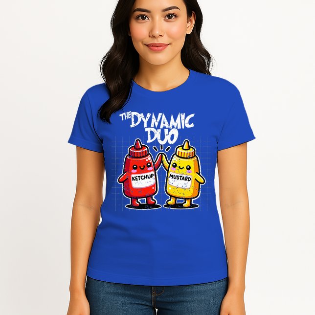 K.E.T.C.H.U.P Mustard Dynamic Duo Best Friends Womens T-Shirt