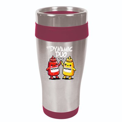 K.E.T.C.H.U.P Mustard Dynamic Duo Best Friends 16oz Travel Tumbler