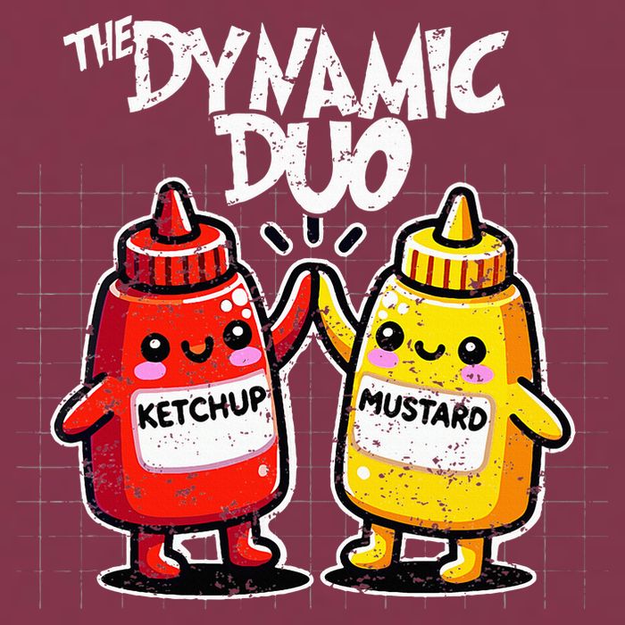 K.E.T.C.H.U.P Mustard Dynamic Duo Best Friends 16oz Travel Tumbler