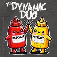 K.E.T.C.H.U.P Mustard Dynamic Duo Best Friends Vector Backpack