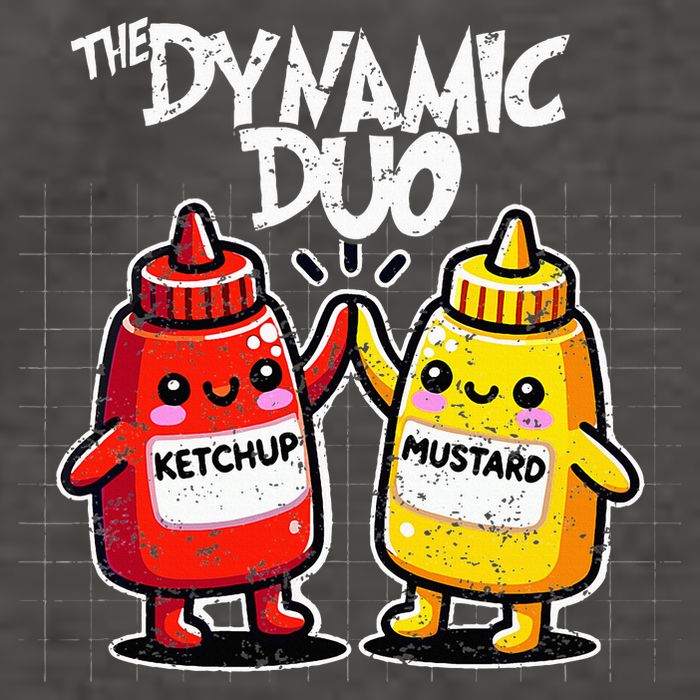 K.E.T.C.H.U.P Mustard Dynamic Duo Best Friends Vector Backpack