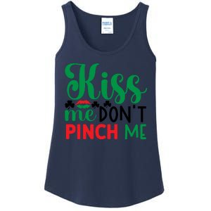 Kis Me Don't Pinch Me Funny St Patricks Day Ladies Essential Tank