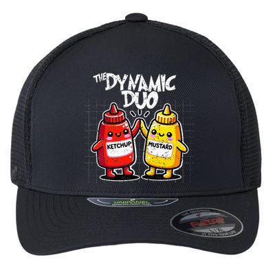 K.E.T..C.H.Up.. Mustard Dynamic Duo Best Friends Flexfit Unipanel Trucker Cap