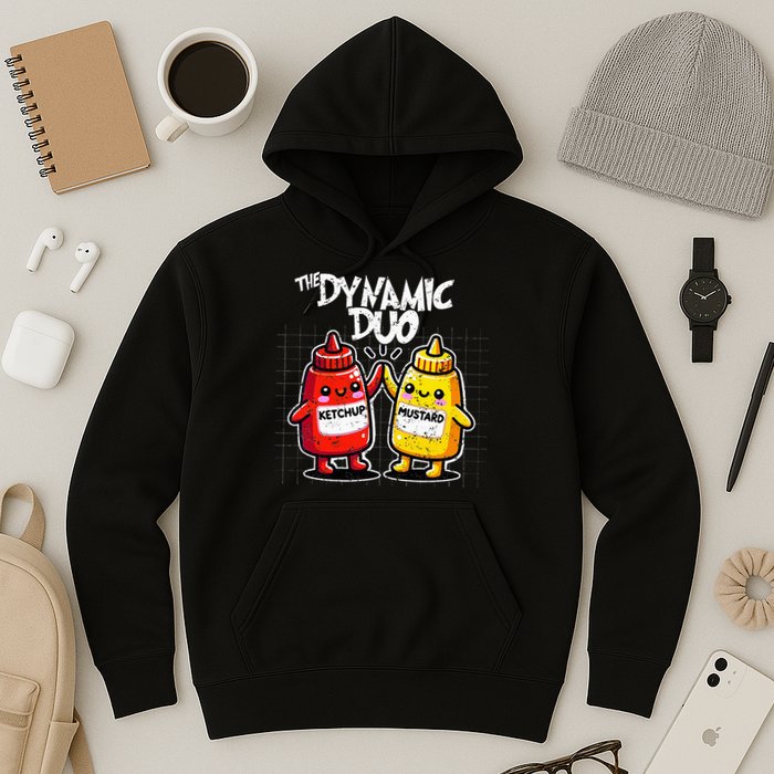 K.E.T..C.H.Up.. Mustard Dynamic Duo Best Friends Hoodie