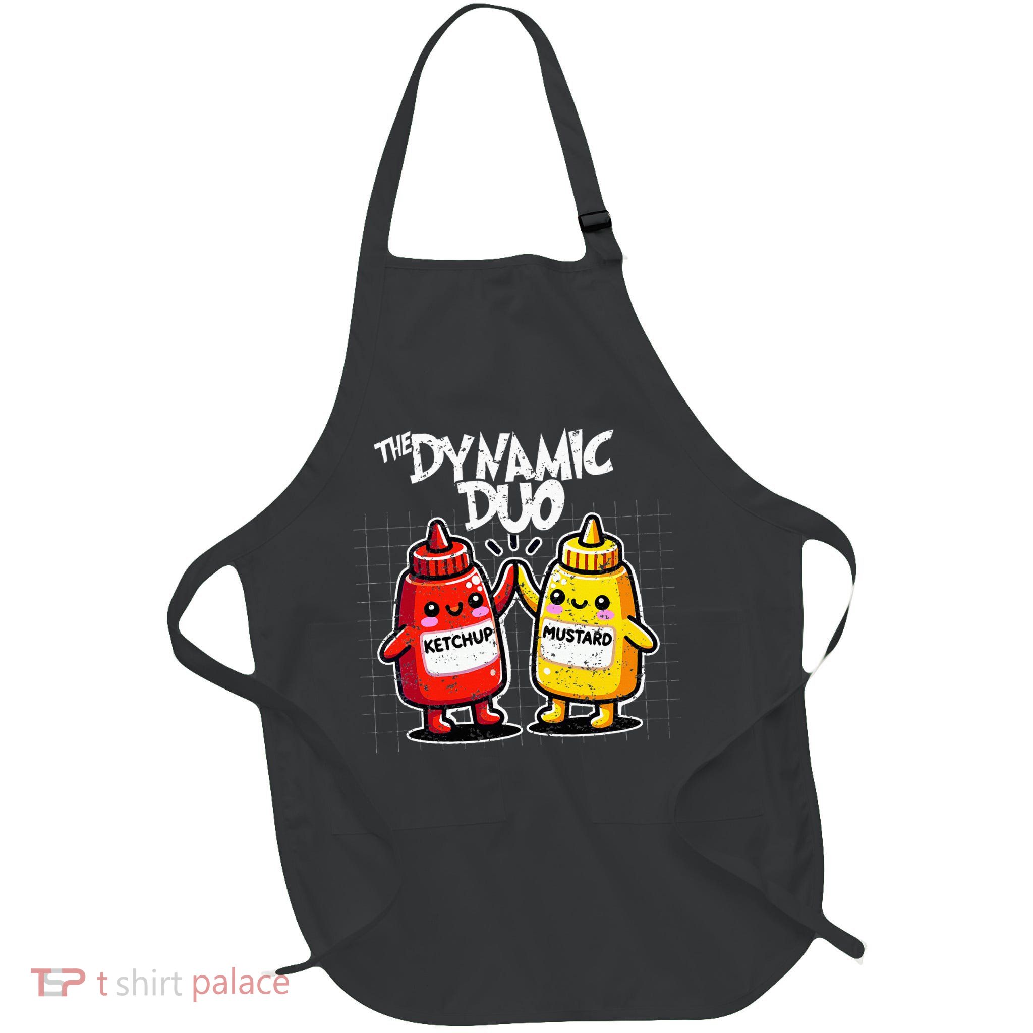 K.E.T..C.H.Up.. Mustard Dynamic Duo Best Friends Apron