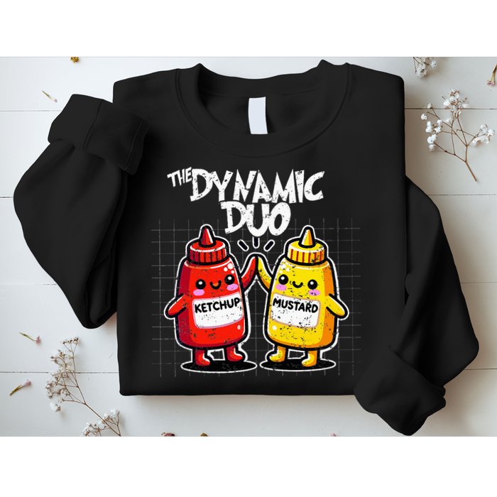 K.E.T..C.H.Up.. Mustard Dynamic Duo Best Friends Sweatshirt
