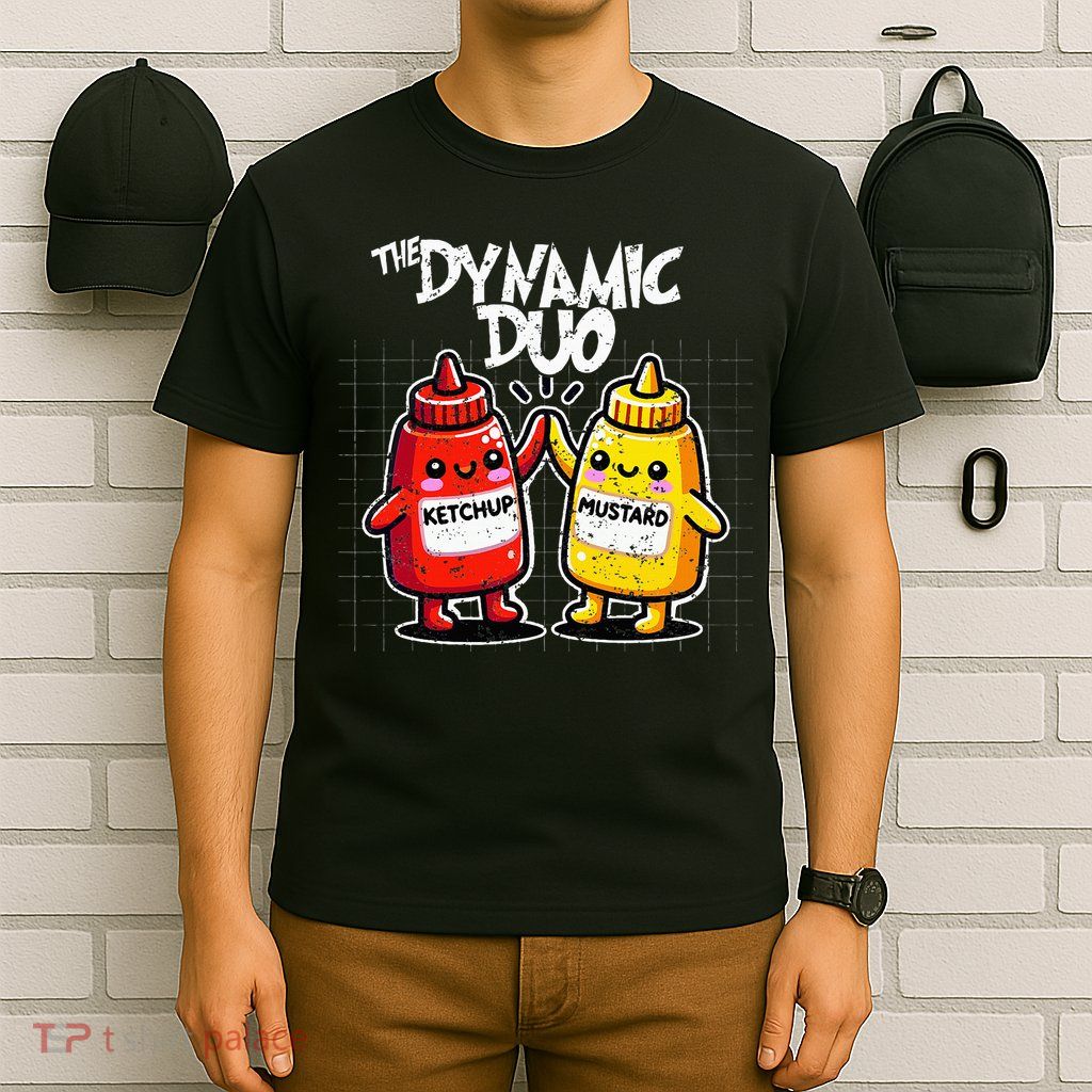 K.E.T..C.H.Up.. Mustard Dynamic Duo Best Friends T-Shirt