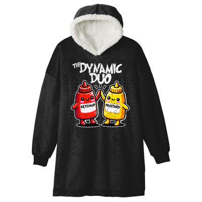 K.E.T..C.H.Up.. Mustard Dynamic Duo Best Friends Hooded Wearable Blanket