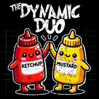 K.E.T..C.H.Up.. Mustard Dynamic Duo Best Friends 7-Panel Snapback Hat