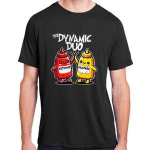 K.E.T..C.H.Up.. Mustard Dynamic Duo Best Friends Adult ChromaSoft Performance T-Shirt