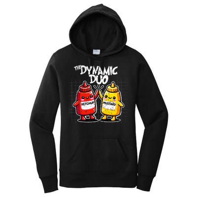 K.E.T..C.H.Up.. Mustard Dynamic Duo Best Friends Women's Pullover Hoodie