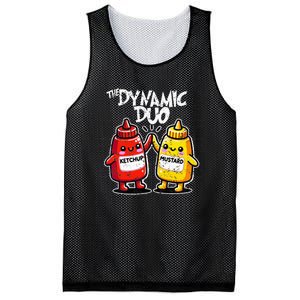 K.E.T..C.H.Up.. Mustard Dynamic Duo Best Friends Mesh Reversible Basketball Jersey Tank