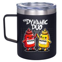 K.E.T..C.H.Up.. Mustard Dynamic Duo Best Friends 12oz Stainless Steel Coffee Mug
