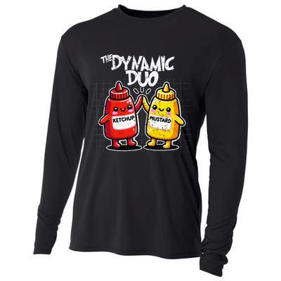 K.E.T..C.H.Up.. Mustard Dynamic Duo Best Friends Cooling Performance Long Sleeve Crew
