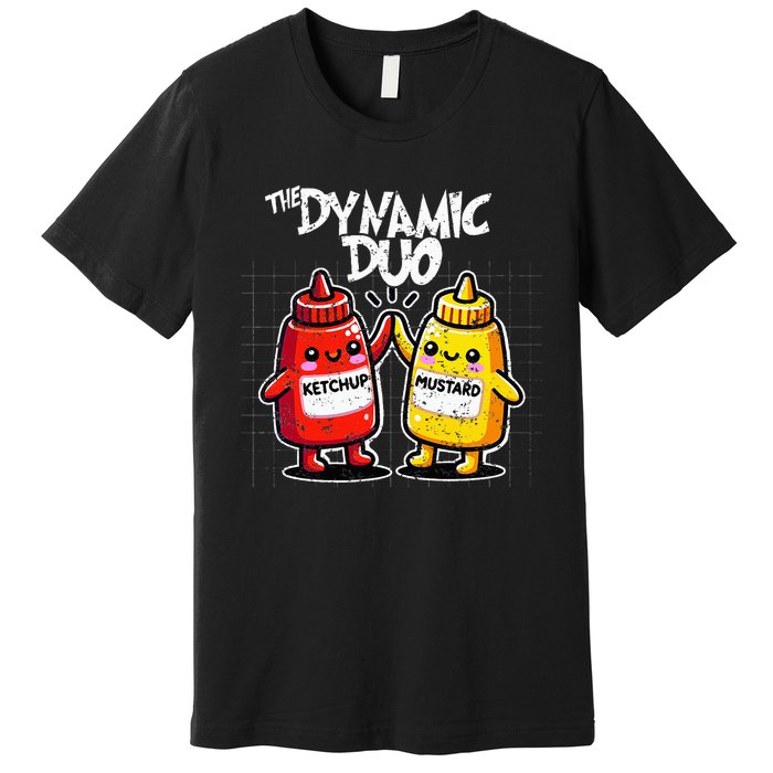 K.E.T..C.H.Up.. Mustard Dynamic Duo Best Friends Premium T-Shirt