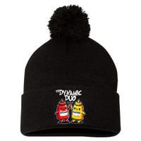 K.E.T..C.H.Up.. Mustard Dynamic Duo Best Friends Pom Pom 12in Knit Beanie