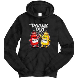 K.E.T..C.H.Up.. Mustard Dynamic Duo Best Friends Tie Dye Hoodie