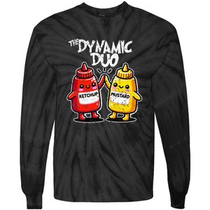 K.E.T..C.H.Up.. Mustard Dynamic Duo Best Friends Tie-Dye Long Sleeve Shirt