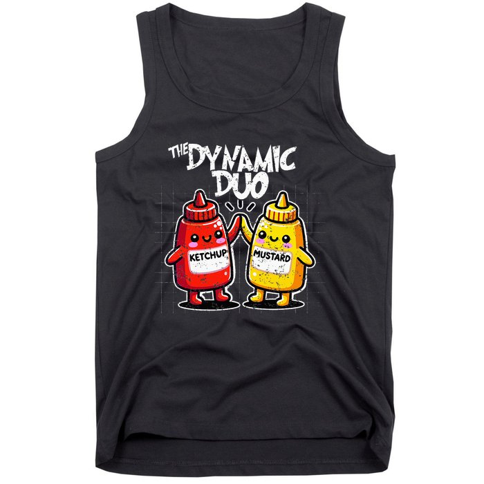 K.E.T..C.H.Up.. Mustard Dynamic Duo Best Friends Tank Top