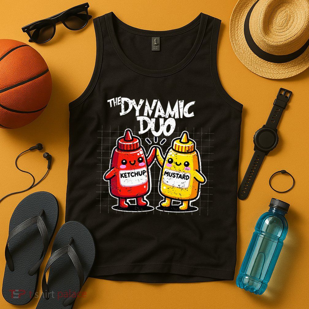K.E.T..C.H.Up.. Mustard Dynamic Duo Best Friends Tank Top