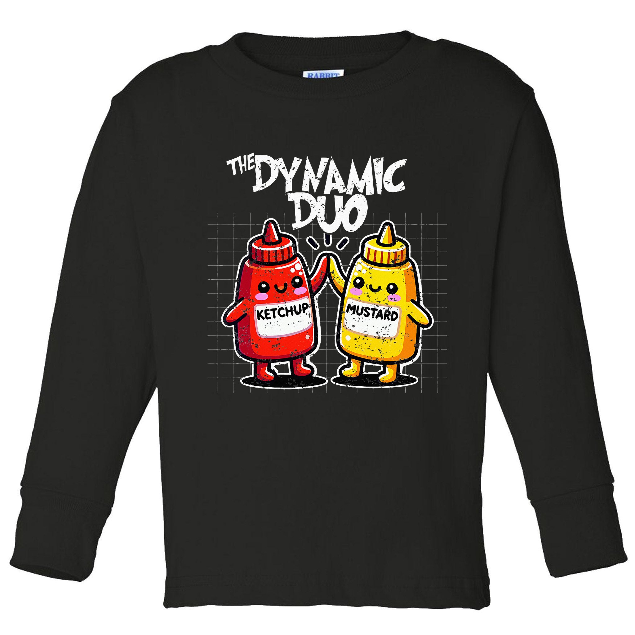 K.E.T..C.H.Up.. Mustard Dynamic Duo Best Friends Toddler Long Sleeve Shirt