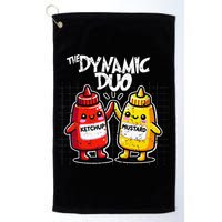 K.E.T..C.H.Up.. Mustard Dynamic Duo Best Friends Golf Towel