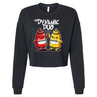 K.E.T..C.H.Up.. Mustard Dynamic Duo Best Friends Cropped Pullover Crew