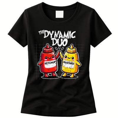 K.E.T..C.H.Up.. Mustard Dynamic Duo Best Friends Womens T-Shirt