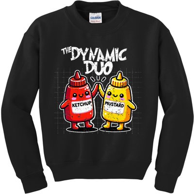 K.E.T..C.H.Up.. Mustard Dynamic Duo Best Friends Kids Sweatshirt