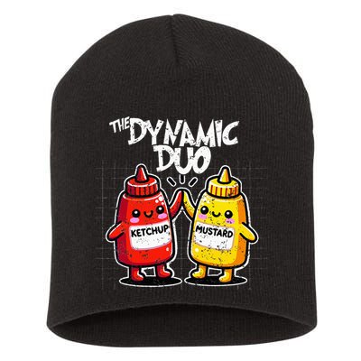 K.E.T..C.H.Up.. Mustard Dynamic Duo Best Friends Short Acrylic Beanie