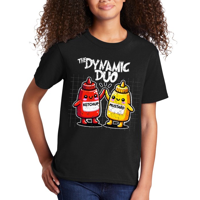 K.E.T..C.H.Up.. Mustard Dynamic Duo Best Friends Kids T-Shirt