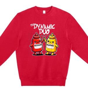 K.E.T..C.H.Up.. Mustard Dynamic Duo Best Friends Premium Crewneck Sweatshirt