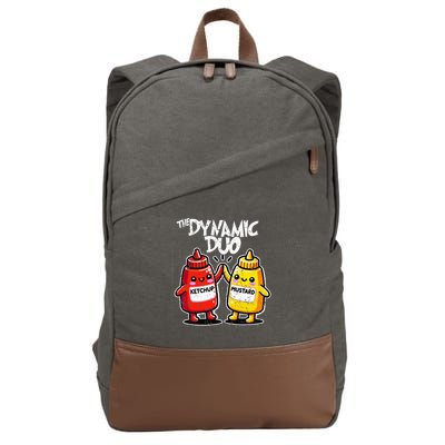 K.E.T..C.H.Up.. Mustard Dynamic Duo Best Friends Cotton Canvas Backpack