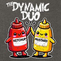 K.E.T..C.H.Up.. Mustard Dynamic Duo Best Friends Cotton Canvas Backpack