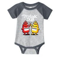 K.E.T..C.H.Up.. Mustard Dynamic Duo Best Friends Infant Baby Jersey Bodysuit