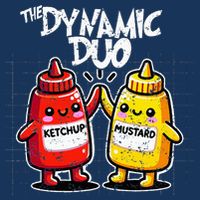 K.E.T..C.H.Up.. Mustard Dynamic Duo Best Friends Infant Baby Jersey Bodysuit
