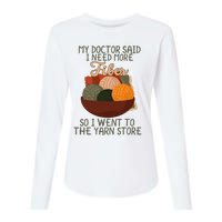 Knitting My Doctor Said I Need More Fiber Knit Knitting Womens Cotton Relaxed Long Sleeve T-Shirt