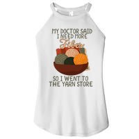 Knitting My Doctor Said I Need More Fiber Knit Knitting Women's Perfect Tri Rocker Tank