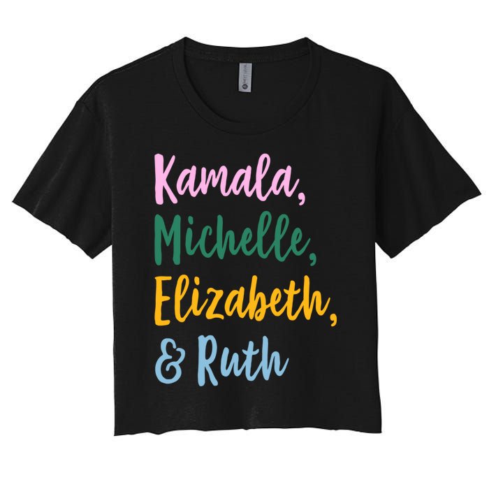 Kamala Michelle Elizabeth And Ruth Women's Crop Top Tee