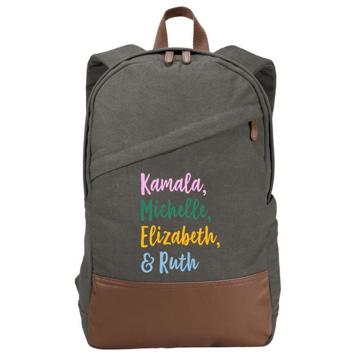 Kamala Michelle Elizabeth And Ruth Cotton Canvas Backpack