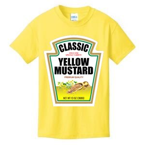 Ketchup_ Mustard Easy Halloween Couples Costume Condiment Kids T-Shirt